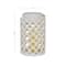 White Ceramic Contemporary Candle Holder Lantern, 11" x 7" x 8"